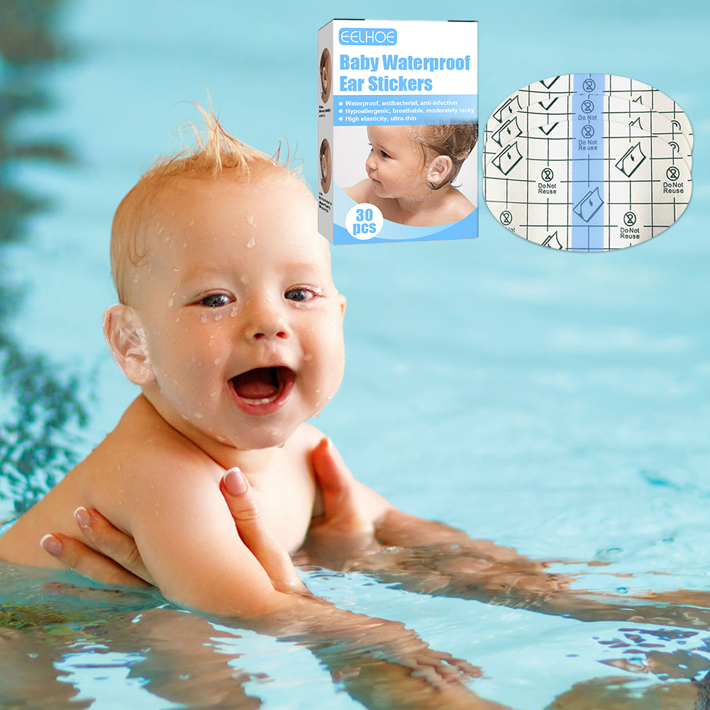 30Pcs Baby Waterproof Ear Stickers Swimming Infant Disposable Nursing Ear Patch for Children Holiday Present Health Care