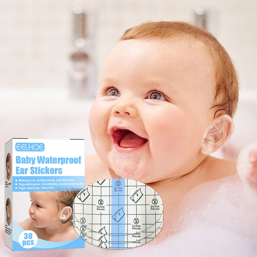 30Pcs Baby Waterproof Ear Stickers Swimming Infant Disposable Nursing Ear Patch for Children Holiday Present Health Care