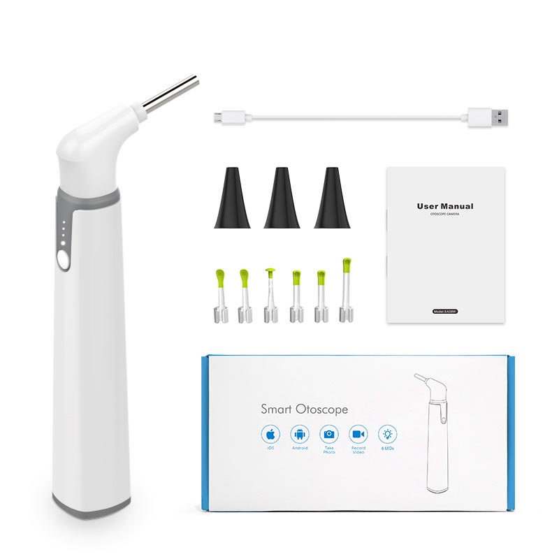 Wifi Ear Otoscope 3.9mm Smart Wireless Portable Visual Earwax Cleaning Endoscope Camera for IPhone Android Phone IPad Kid Adult