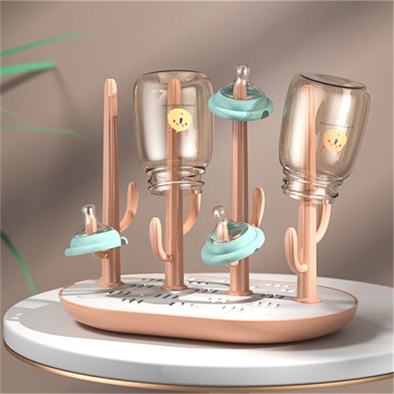 Detachable Baby Bottle Drying Rack Infant Feeding Bottle Drain Drying RacksSolid Color Feeding Cup Holder Storage Box Dryer