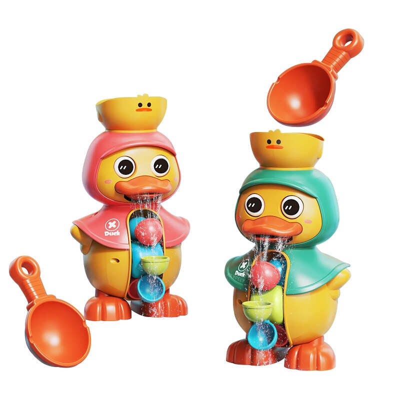 Kids Shower Bath Toys Cute Duck Bathtub Toys for Toddlers 1-4 Years Old with Rotating Water Wheels Bathroom Power Suction Water Kids Shower Bath Toys Cute Duck Bathtub Toys for Toddlers 1-4 Years Old with Rotating Water Wheels Bathroom Power Suction Water