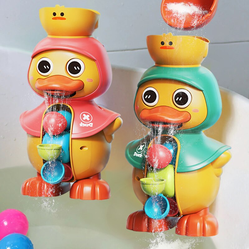 Kids Shower Bath Toys Cute Duck Bathtub Toys for Toddlers 1-4 Years Old with Rotating Water Wheels Bathroom Power Suction Water Kids Shower Bath Toys Cute Duck Bathtub Toys for Toddlers 1-4 Years Old with Rotating Water Wheels Bathroom Power Suction Water