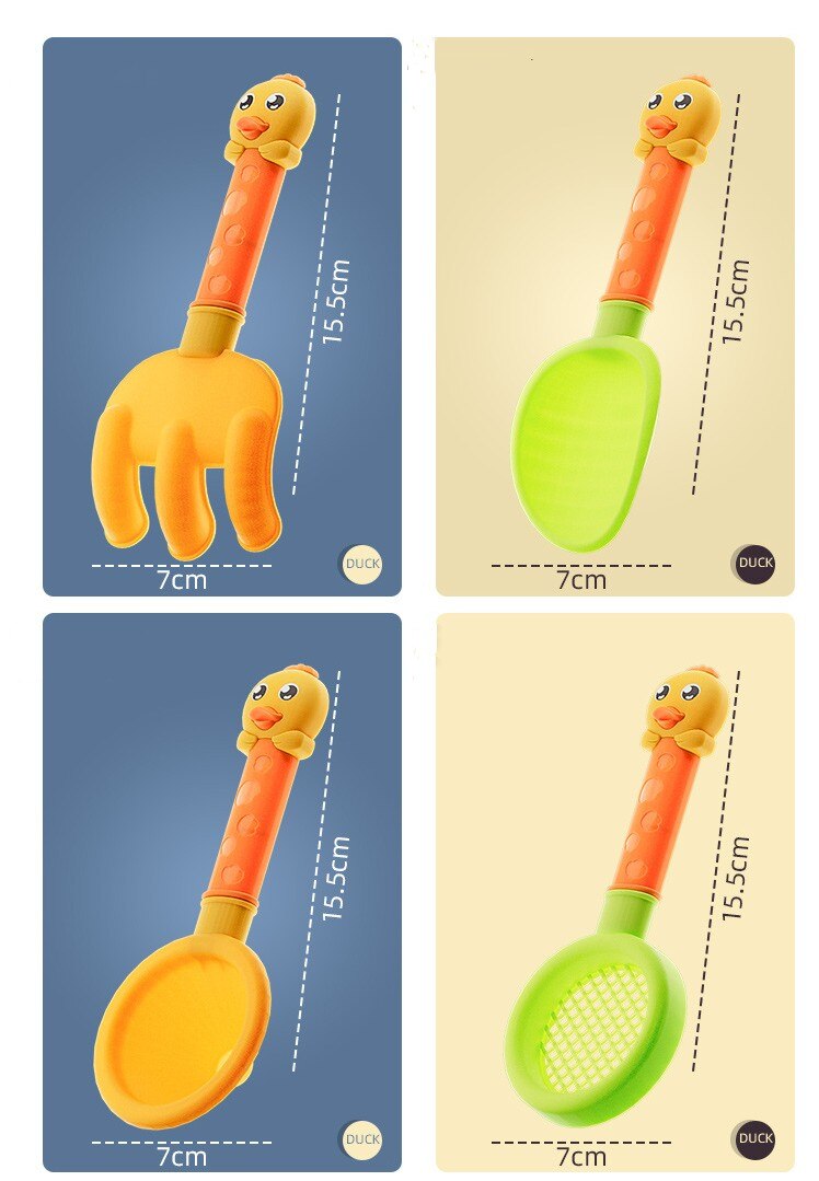 Summer Beach Toys for Kids Bucket Set with Cute Animal Model Water Sand Play Kit Outdoor Games Garden Toys for Children Gifts