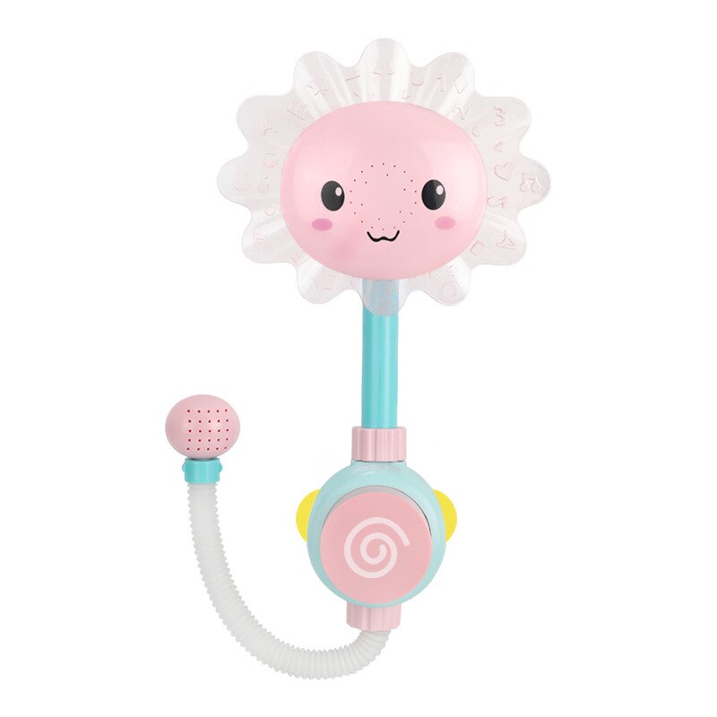 Baby Shower Faucet Squirting Sprinkler Sunflower Toys Strong Suction children's Bathroom Water Game Play Manual Pressure Spray