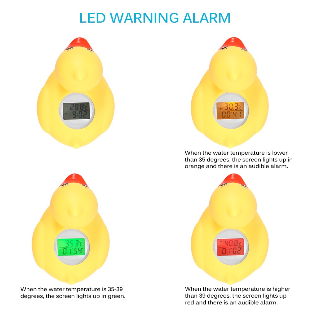 Bathroom Water Thermometer Bath Waterproof Digital Thermometer Floating Duck Infant Sensor LED Warning Bathtub Alarm Chronograph Bathroom Water Thermometer Bath Waterproof Digital Thermometer Floating Duck Infant Sensor LED Warning Bathtub Alarm Chronograph