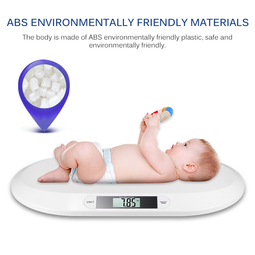 20kg Max Electronic Baby Scale Weight Measure LCD Screen Digital Scales For Newborn Infant Accurate Pets Infant Baby Measure