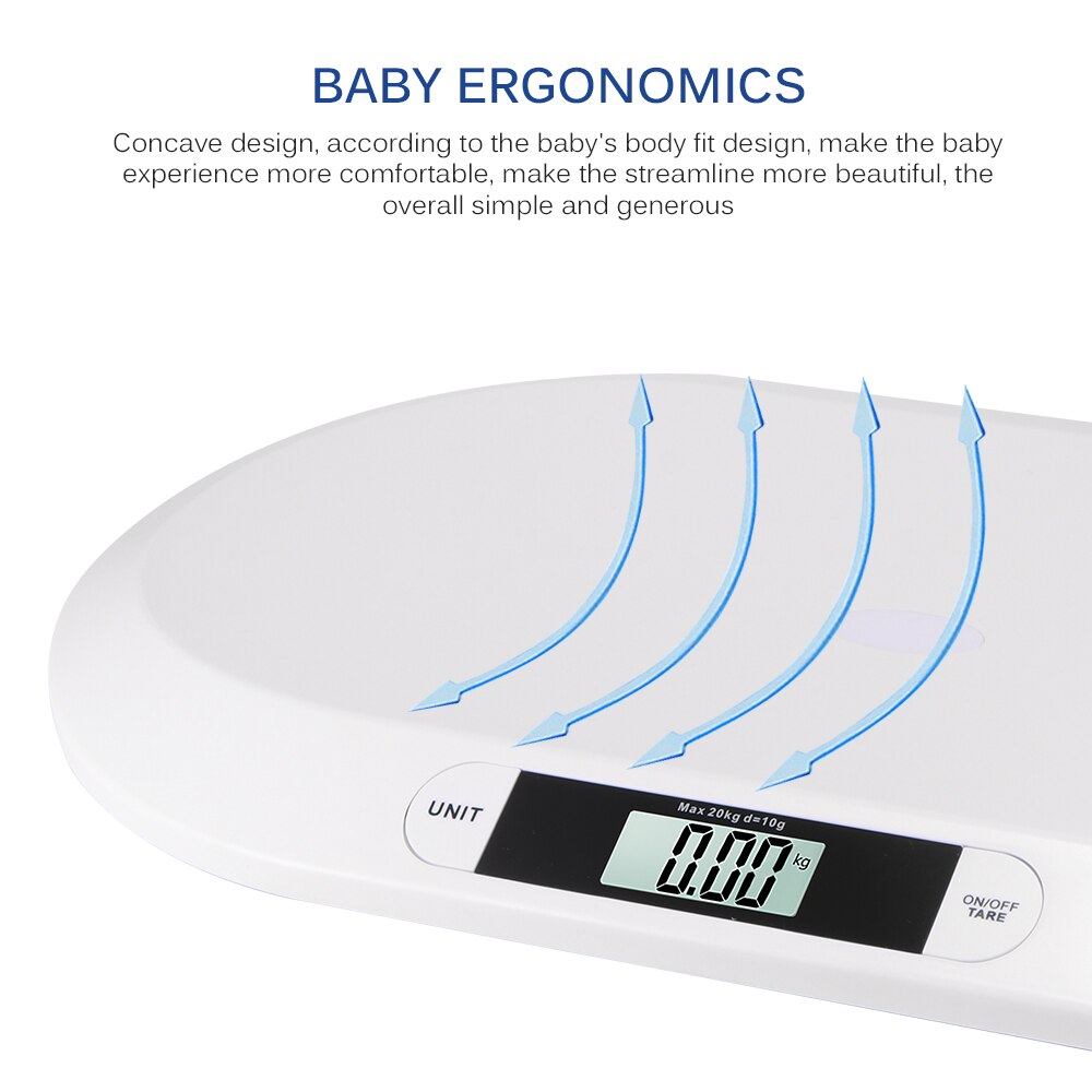 20kg Max Electronic Baby Scale Weight Measure LCD Screen Digital Scales For Newborn Infant Accurate Pets Infant Baby Measure