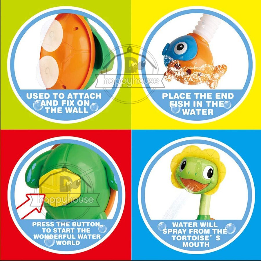 Baby Bath Toys for Kids Duck Turtle Sucker BaBy Bath Toys Spray Water Toys for Kids Outside Pool Bathtub Toys Sprinkler Shower
