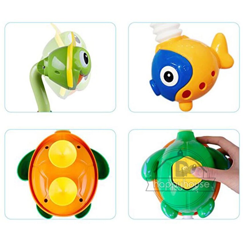 Baby Bath Toys for Kids Duck Turtle Sucker BaBy Bath Toys Spray Water Toys for Kids Outside Pool Bathtub Toys Sprinkler Shower