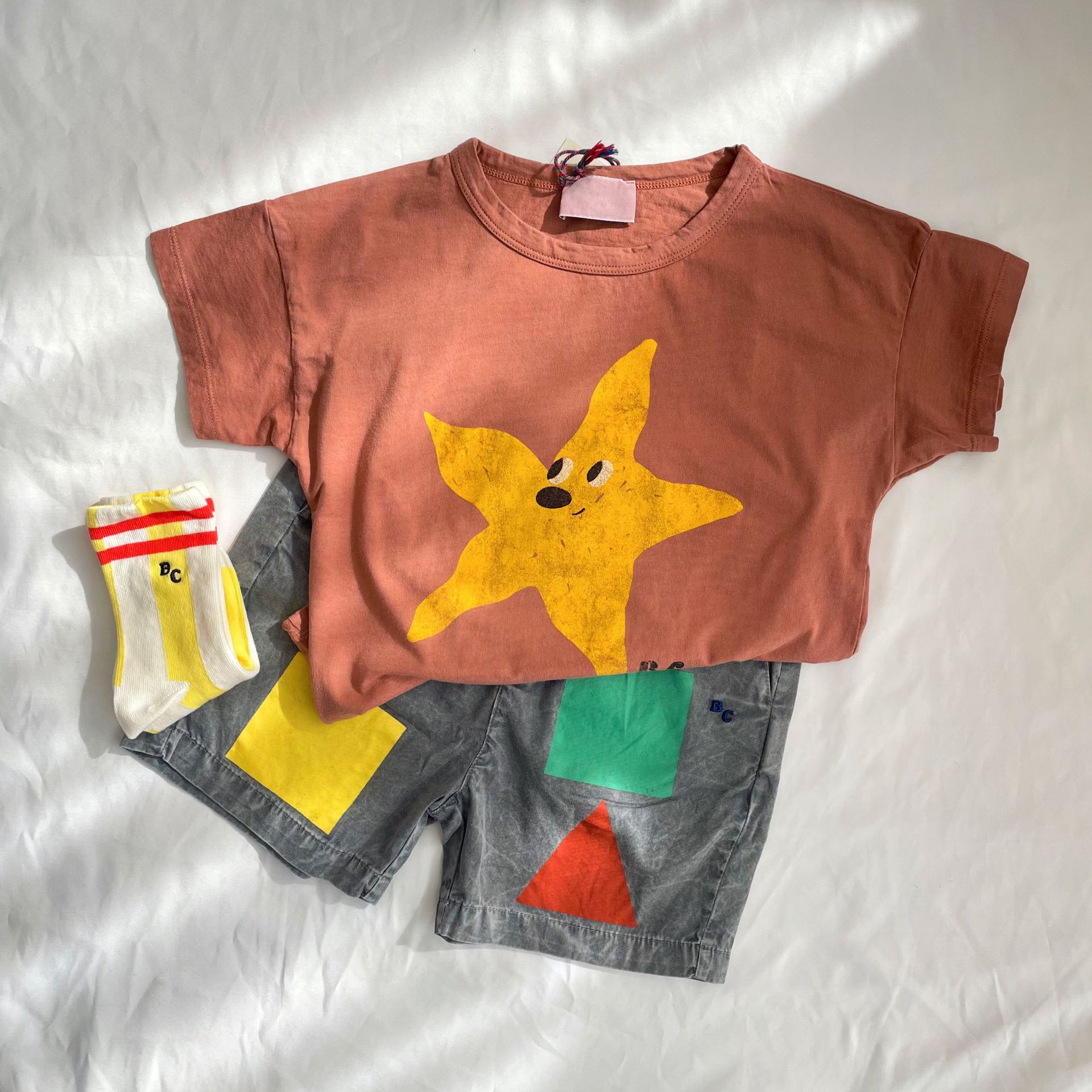 Bobo Childrens T-shirt 2023 Spring Summer New Ins-style Baby Boys and Girls Casual Cartoon Short Sleeve Top 1-11Y