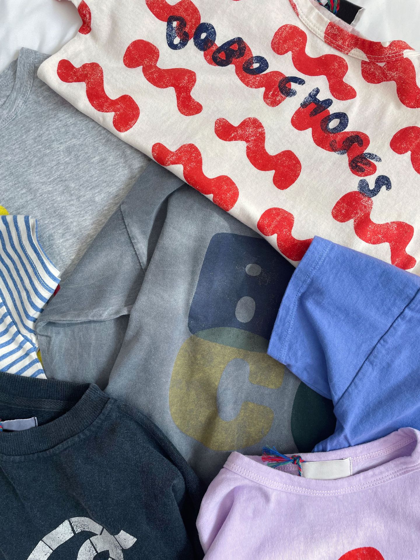 Bobo Childrens T-shirt 2023 Spring Summer New Ins-style Baby Boys and Girls Casual Cartoon Short Sleeve Top 1-11Y