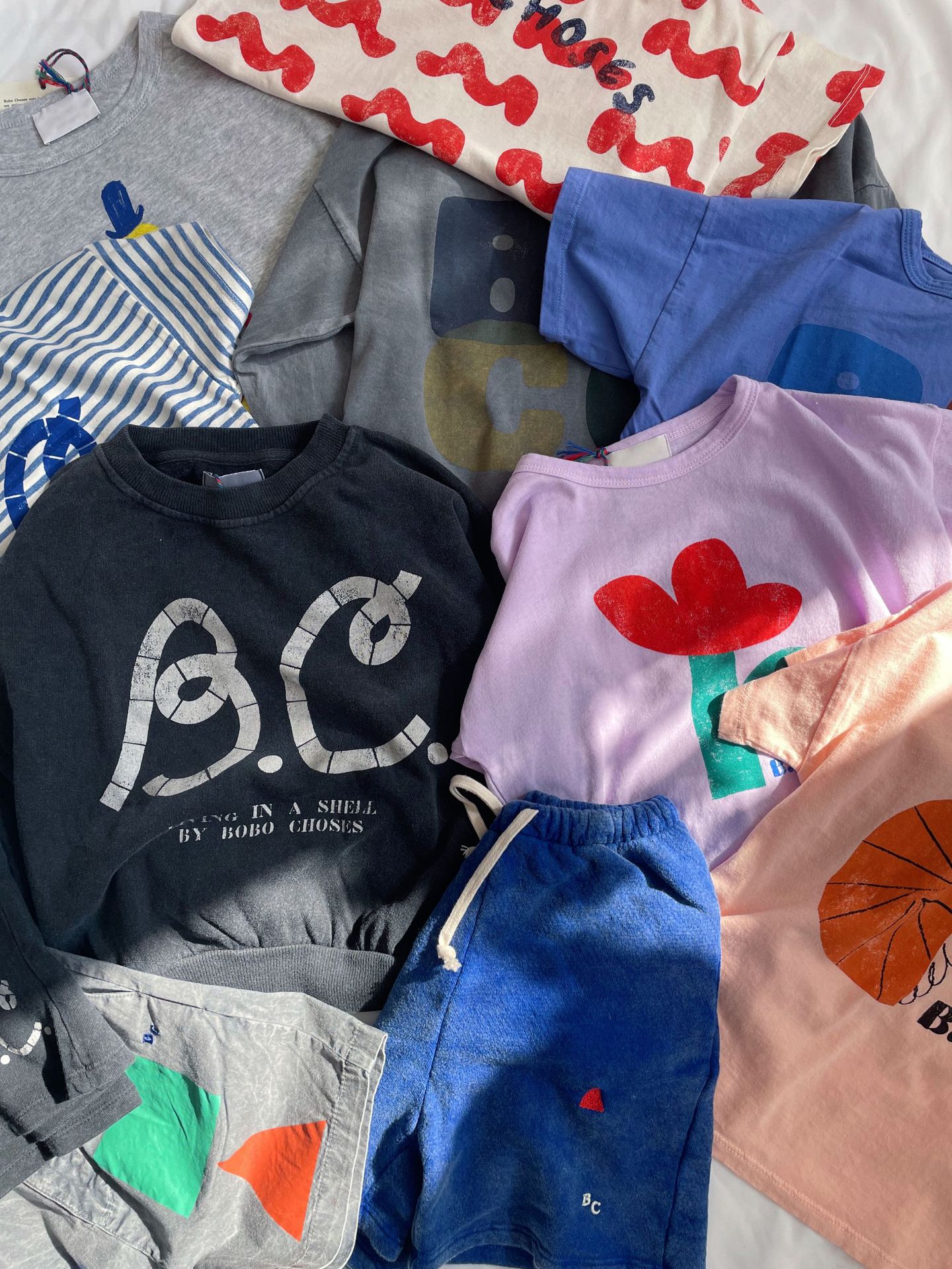 Bobo Childrens T-shirt 2023 Spring Summer New Ins-style Baby Boys and Girls Casual Cartoon Short Sleeve Top 1-11Y