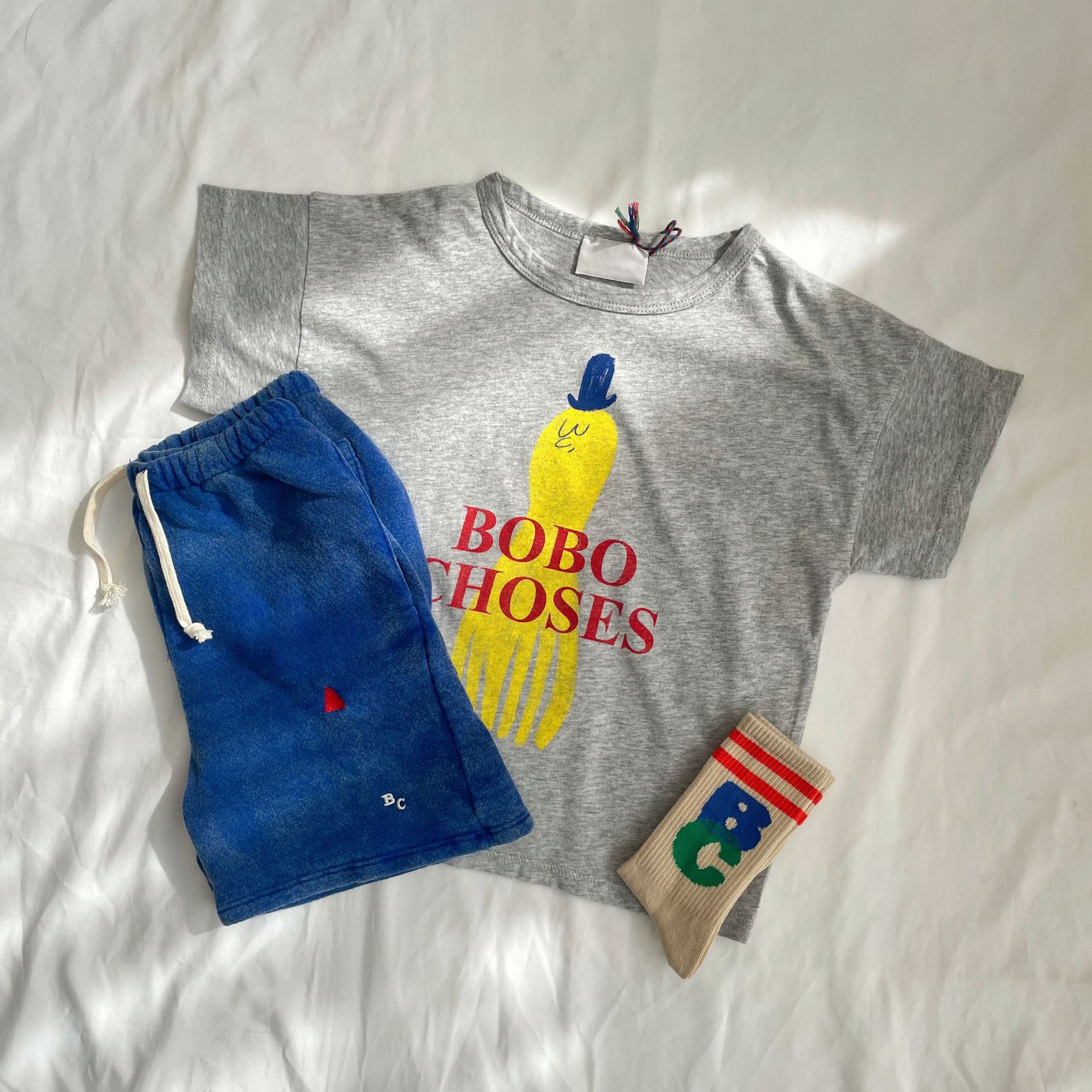 Bobo Childrens T-shirt 2023 Spring Summer New Ins-style Baby Boys and Girls Casual Cartoon Short Sleeve Top 1-11Y