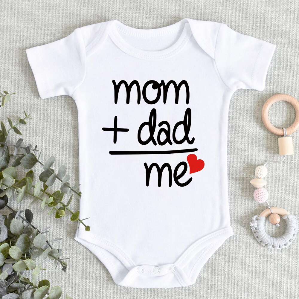 I LOVE MOM & DAD Newborn Baby Bodysuits 2023 Best Thing Infant Onesies Clothes Fashion Aesthetic Summer Ropa De Bebe Ni&ntilde;a Chico