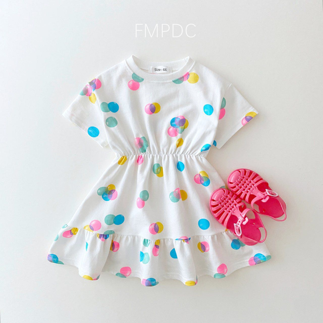 Baby Girl Romper Sister Dress 2023 Korean Summer Kids Clothes Toddler Baby Girl Cotton Short Sleeve Dots Print Princess Dress