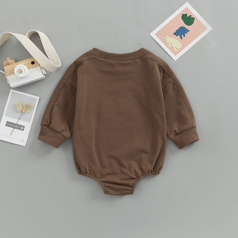 Autumn Newborn Baby Rompers Infant Kids Cotton Long Sleeve Cartoon Dinosaur Embroidery Boy Girls Jumpsuits Baby Clothes 0-18M