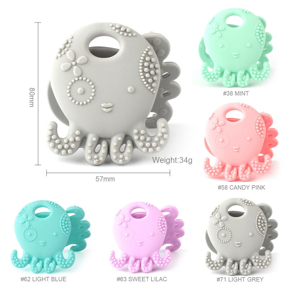 1pc Animals Silicone Baby Teether Cartoon Panda Fox Unicorn Food Grade Tiny Rod Rodent Baby Chew Molar Nursing Teething Teethers