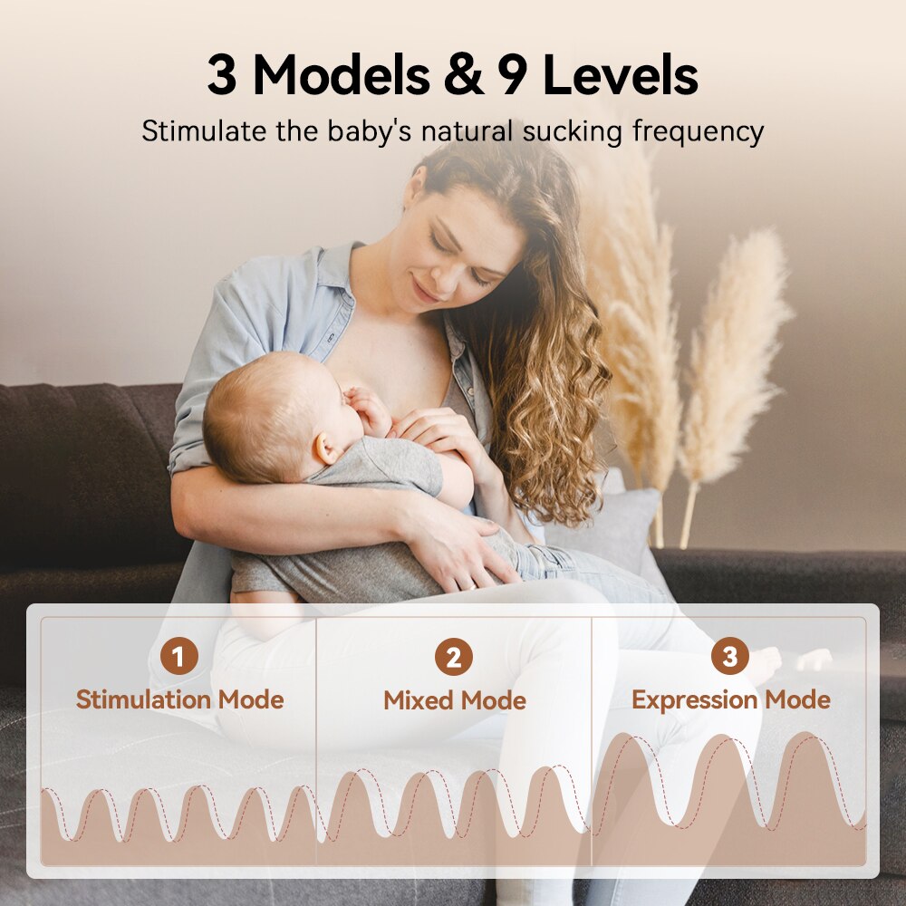 hibobi Electric Breast Pump LED Display Hands-Free Portable Milk Extractor Wearable 3 Modes Silent Automatic Milker 25.5mm hibobi Electric Breast Pump LED Display Hands-Free Portable Milk Extractor Wearable 3 Modes Silent Automatic Milker 25.5mm