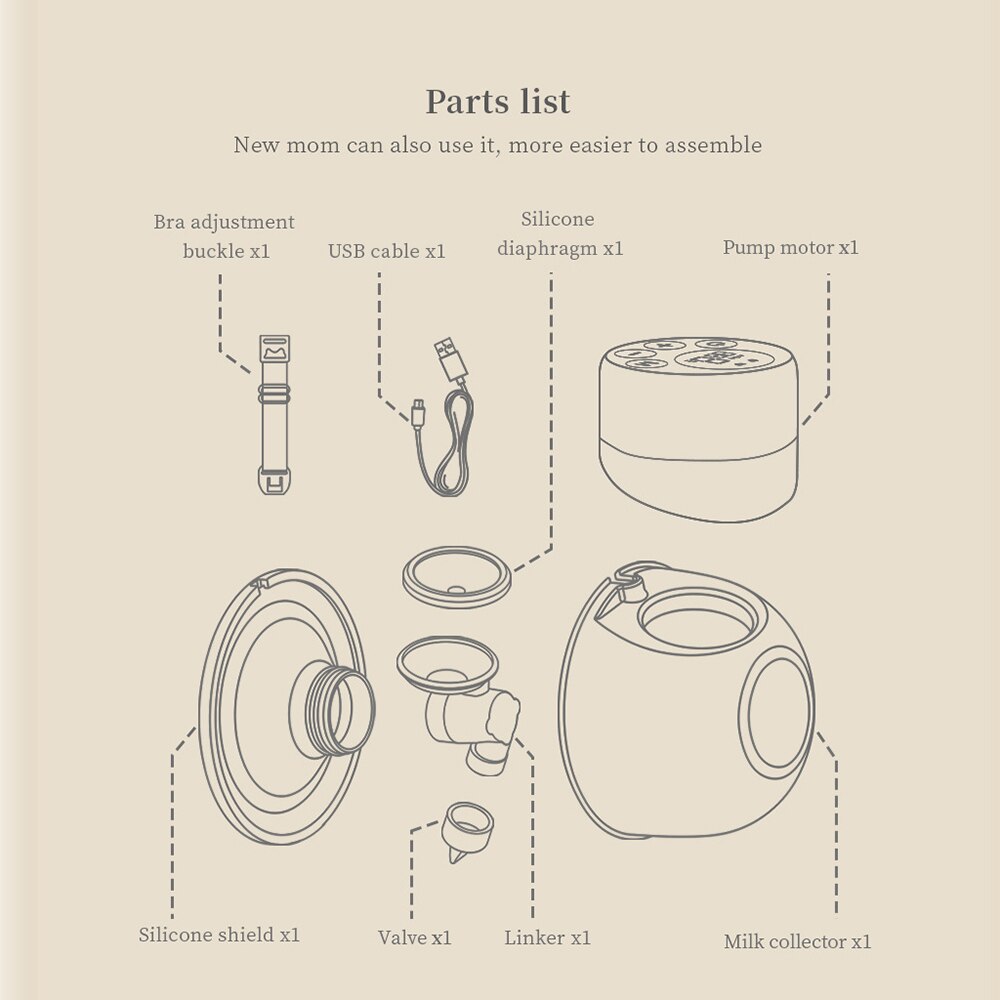 NEW Portable Electric Breast Pump Silent Wearable Automatic Milker LED Display USB Rechargable Hands-Free Portable Milker NO BPA NEW Portable Electric Breast Pump Silent Wearable Automatic Milker LED Display USB Rechargable Hands-Free Portable Milker NO BPA