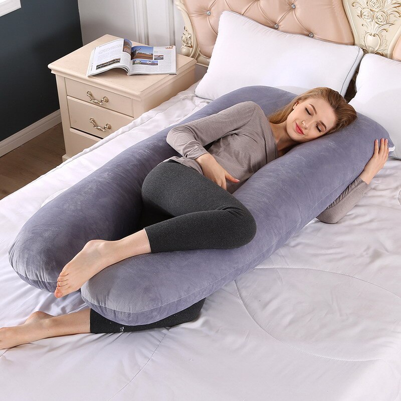 Big Soft Pregnancy Pillow Gravida U Type J Nursing Lumbar Pillow Multi Function Side Protect Cushion for Pregnant Women Dropship