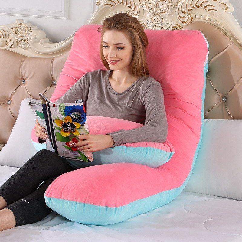 Big Soft Pregnancy Pillow Gravida U Type J Nursing Lumbar Pillow Multi Function Side Protect Cushion for Pregnant Women Dropship