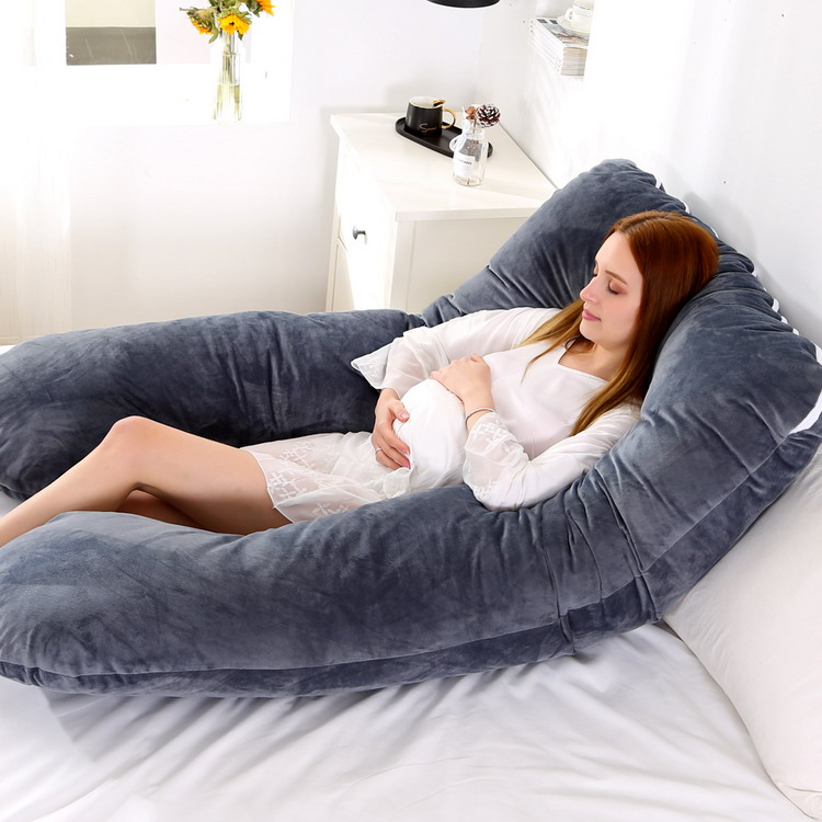 Big Soft Pregnancy Pillow Gravida U Type J Nursing Lumbar Pillow Multi Function Side Protect Cushion for Pregnant Women Dropship