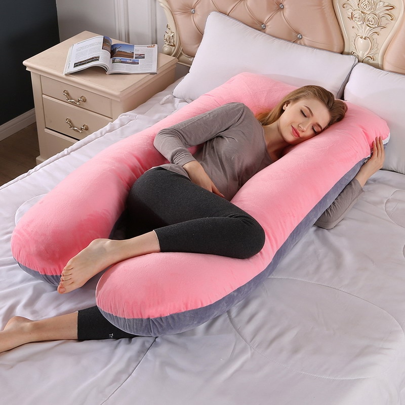 Big Soft Pregnancy Pillow Gravida U Type J Nursing Lumbar Pillow Multi Function Side Protect Cushion for Pregnant Women Dropship
