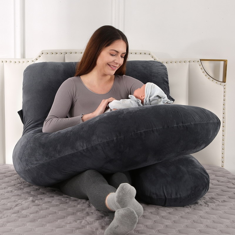 Big Soft Pregnancy Pillow Gravida U Type J Nursing Lumbar Pillow Multi Function Side Protect Cushion for Pregnant Women Dropship