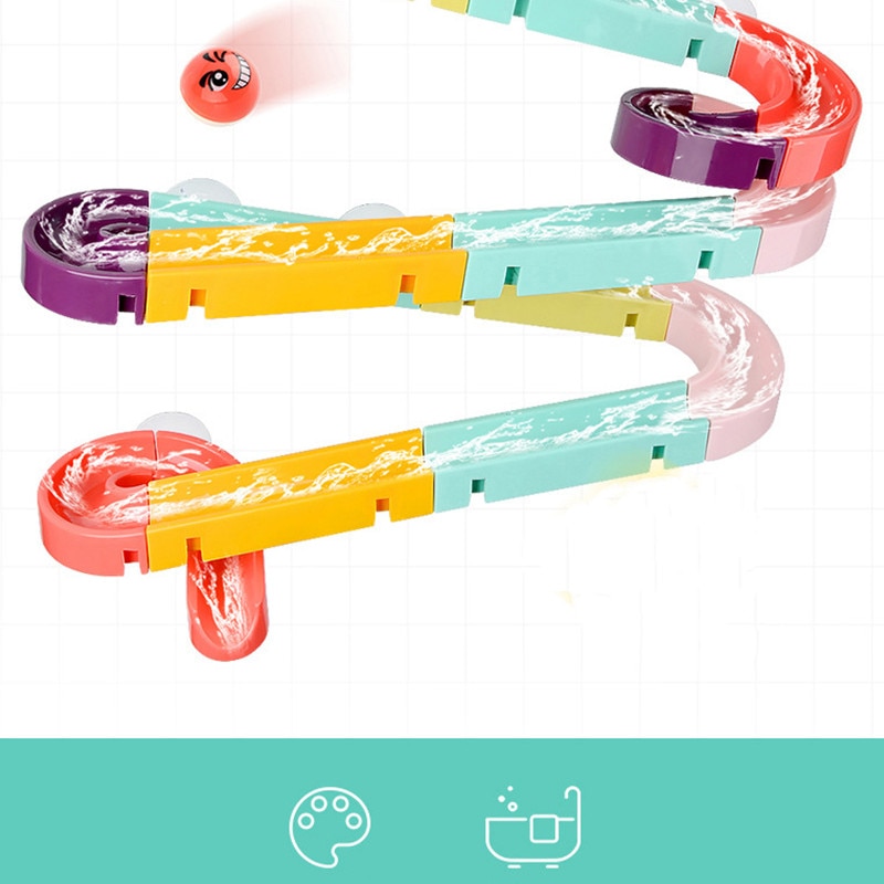 Baby Bath Toys DIY Marble Race Run Assembling Track Bathroom Bathtub Kids Play Water Spray Toy Set Stacking Cups For Children Baby Bath Toys DIY Marble Race Run Assembling Track Bathroom Bathtub Kids Play Water Spray Toy Set Stacking Cups For Children