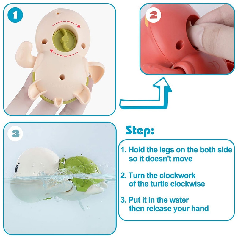 Baby Bath Toys Bathing Cute Swimming Turtle Whale Pool Beach Classic Chain Clockwork Water Toy For Kids Water Playing Toys Baby Bath Toys Bathing Cute Swimming Turtle Whale Pool Beach Classic Chain Clockwork Water Toy For Kids Water Playing Toys