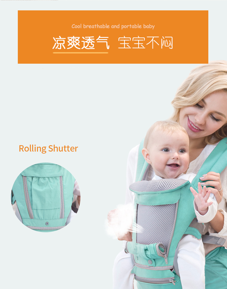 0-36 Months Ergonomic Baby Carrier Infant Kid Baby Hipseat Sling Front Facing Kangaroo Baby Wrap Carrier for Baby Travel