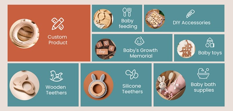 1Set Baby Toys Music Rattle Wood Crochet Bead Bracelet Wooden Rodent Chew Play Gym Montessori Baby Teether Products Newborn Gift