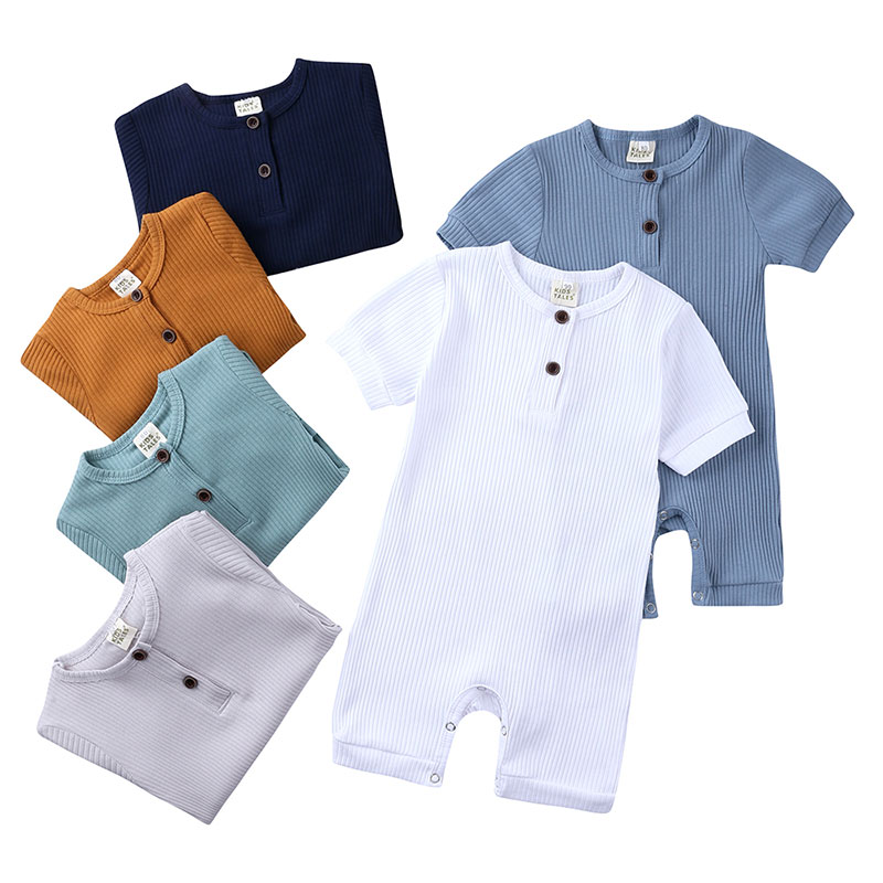 Summer Newborn Baby Romper Soild Color Baby Clothes Girl Rompers Cotton Short Sleeve O-neck Infant Boys Romper 0-24 Months Summer Newborn Baby Romper Soild Color Baby Clothes Girl Rompers Cotton Short Sleeve O-neck Infant Boys Romper 0-24 Months