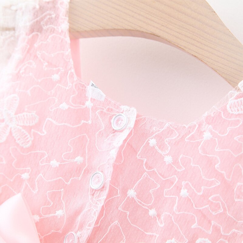 Summer Toddler Girl Princess Evening Dress Bow Sleeveless Kids Costume Baby Birthday Party 0 To 3 Years Old Children Clothes