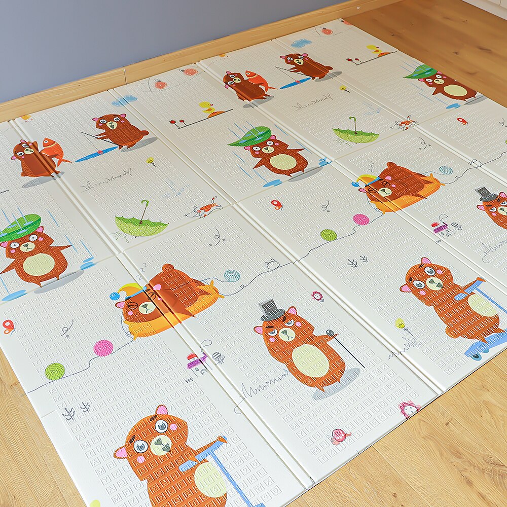 200x180cm Foldable Cartoon Baby Play Mat XPE Puzzle Children Mat Baby Climbing Pad Kids Rug Baby Games Mats Children Room  Toys