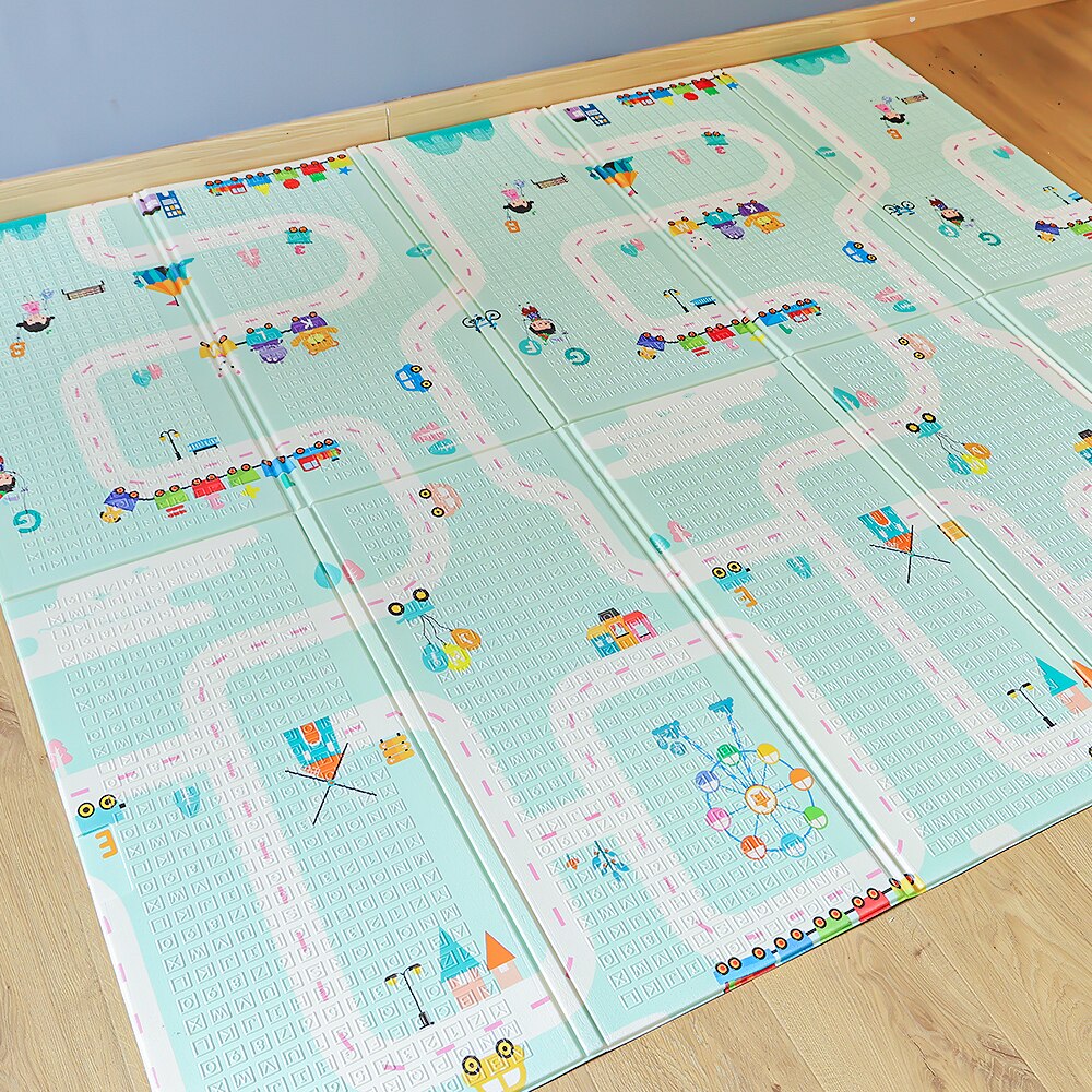 200x180cm Foldable Cartoon Baby Play Mat XPE Puzzle Children Mat Baby Climbing Pad Kids Rug Baby Games Mats Children Room  Toys