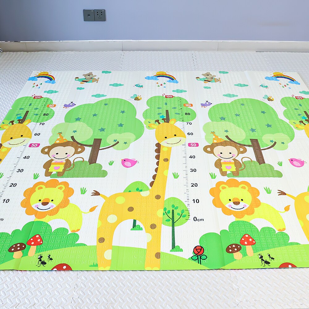 200x180cm Foldable Cartoon Baby Play Mat XPE Puzzle Children Mat Baby Climbing Pad Kids Rug Baby Games Mats Children Room  Toys