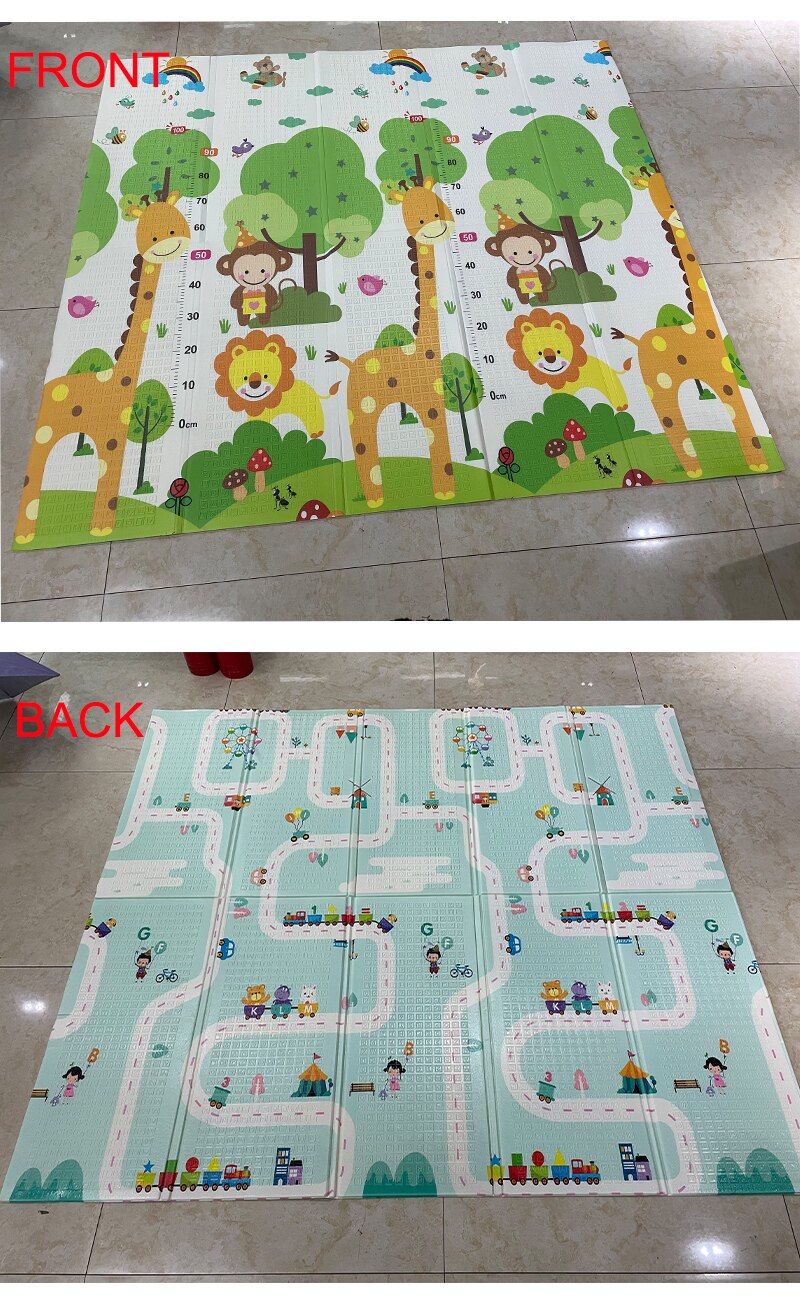 200x180cm Foldable Cartoon Baby Play Mat XPE Puzzle Children Mat Baby Climbing Pad Kids Rug Baby Games Mats Children Room  Toys