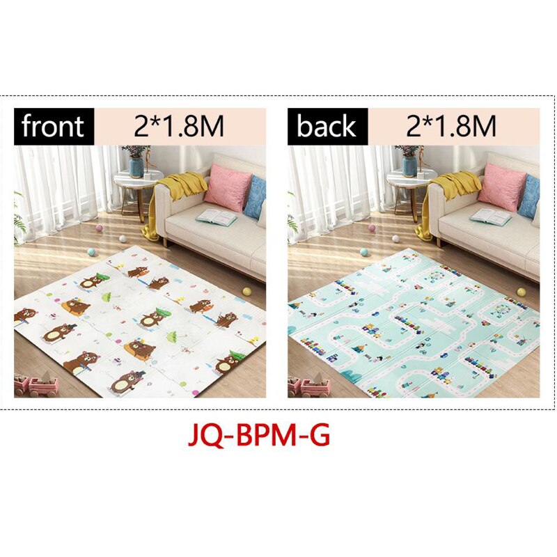 200x180cm Foldable Cartoon Baby Play Mat XPE Puzzle Children Mat Baby Climbing Pad Kids Rug Baby Games Mats Children Room  Toys