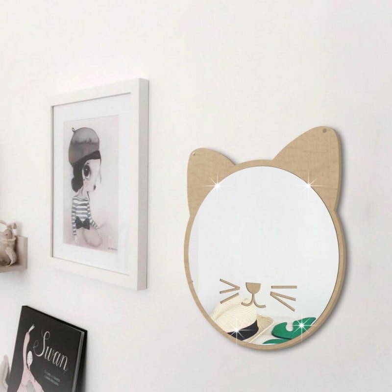 Ins Nordic Wooden Crown Cloud Ice Cream Stars Cat Children Acrylic Decorative Mirror Home Wall Decoration Artwork Mirror Tools Ins Nordic Wooden Crown Cloud Ice Cream Stars Cat Children Acrylic Decorative Mirror Home Wall Decoration Artwork Mirror Tools