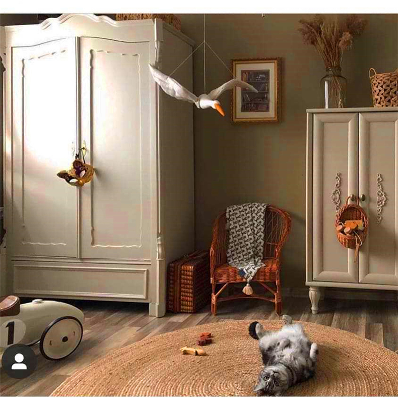 Creative wall hanging Swan Plush Stuffed Doll fabric family bedroom Nursery room decor hanging ornaments baby soothing pillow