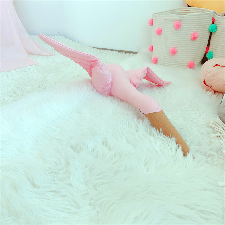 Creative wall hanging Swan Plush Stuffed Doll fabric family bedroom Nursery room decor hanging ornaments baby soothing pillow