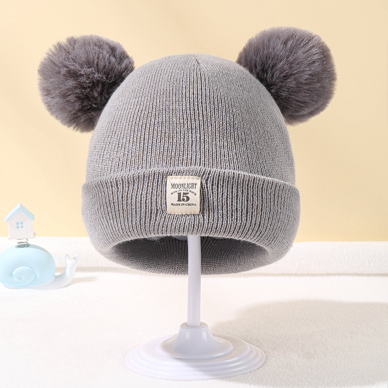 Winter Children Warm Baby Knitted Hats With Pom Pom Kids Knit Beanie Hats Solid Color Children's Hat For Boys Girls Accessories Winter Children Warm Baby Knitted Hats With Pom Pom Kids Knit Beanie Hats Solid Color Children's Hat For Boys Girls Accessories