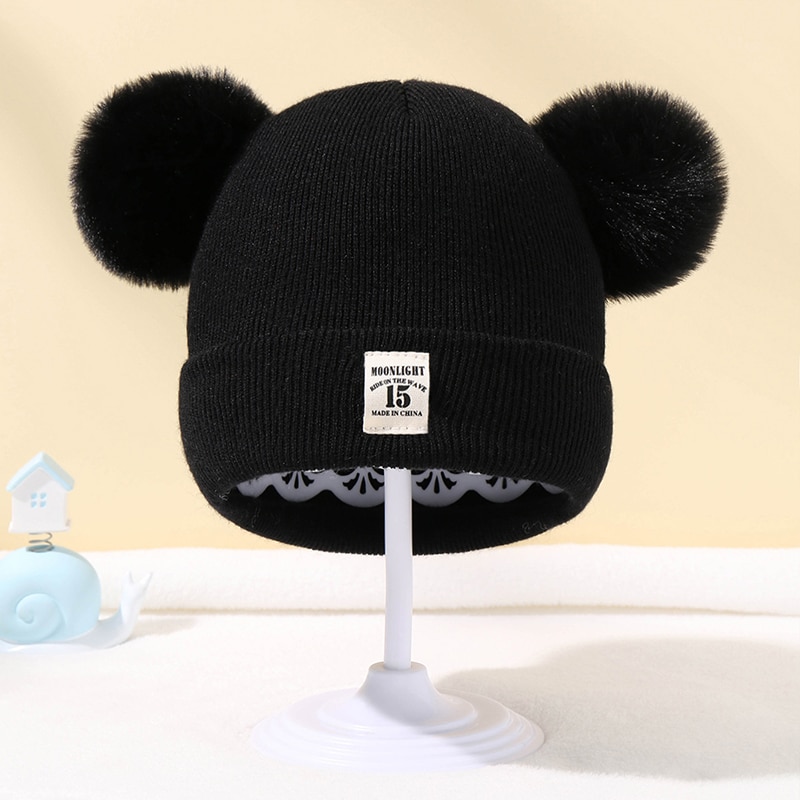 Winter Children Warm Baby Knitted Hats With Pom Pom Kids Knit Beanie Hats Solid Color Children's Hat For Boys Girls Accessories Winter Children Warm Baby Knitted Hats With Pom Pom Kids Knit Beanie Hats Solid Color Children's Hat For Boys Girls Accessories