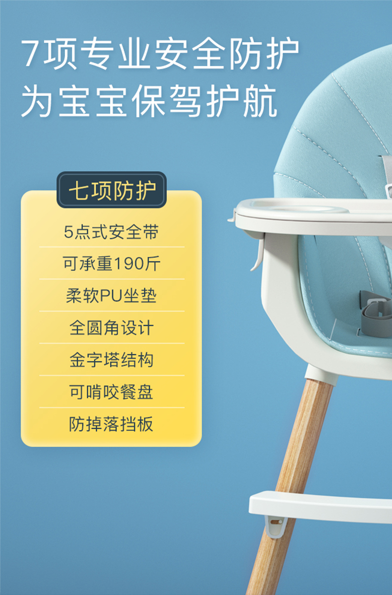 Portable Baby Dining Chair Eating Chair Kitchen Adjustable Multifunction Baby High Chair with Safe Meal Tray sillas Furniture