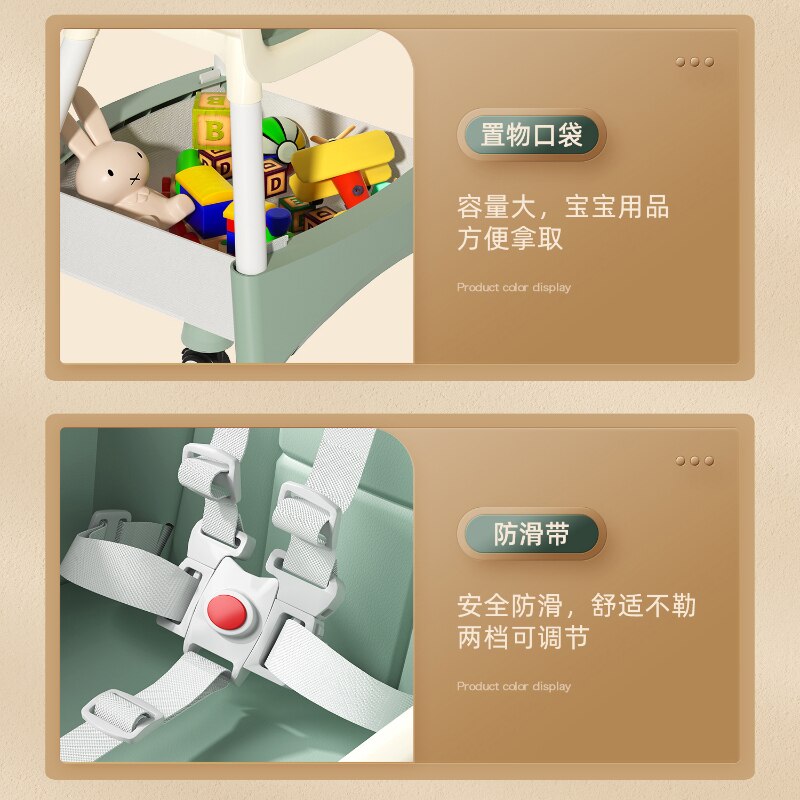 Baby High Chair Eating Multifunctional Foldable Children Dining Chair with Safe Meal Tray Height Adjustable Fauteuil Enfant 5