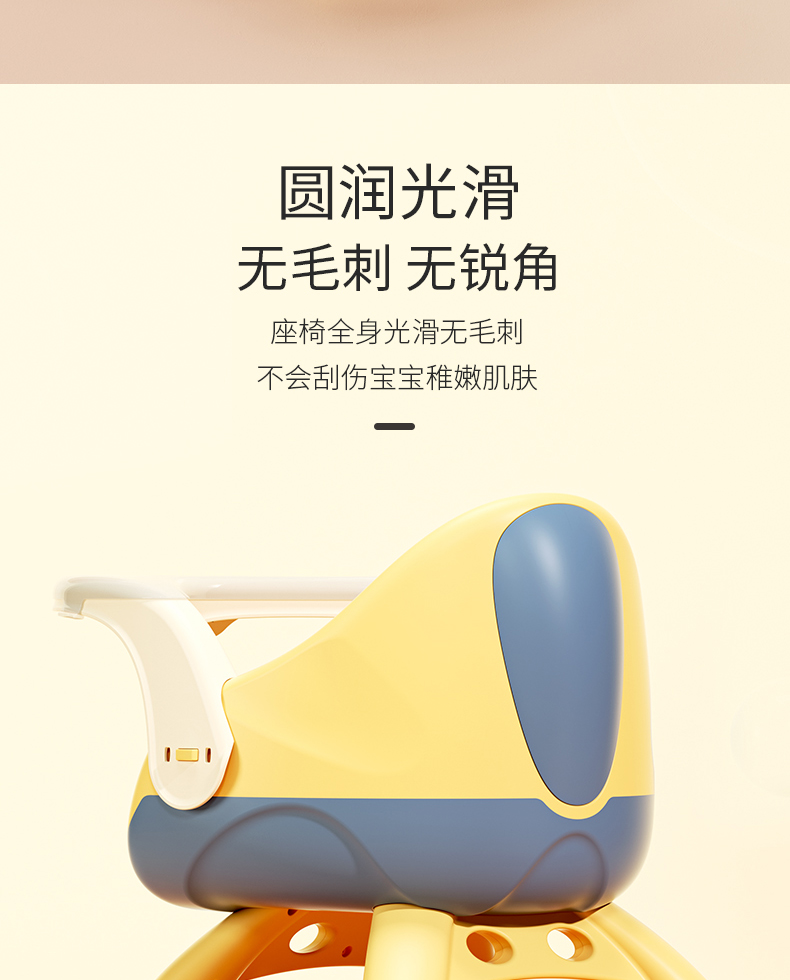 Baby Dining Chair Stool Plastic Backrest Multifunction Children Table Chair for Eat Cute with Safe Meal Tray Fauteuil Enfant 5