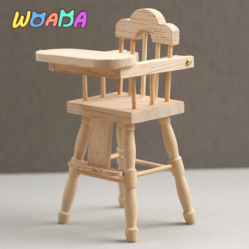 1:12 Dollhouse Kitchen Furniture Mini Dining Chair High Chair Baby Dining Chair Model Accessory For Doll House Decor Pretend Toy 1:12 Dollhouse Kitchen Furniture Mini Dining Chair High Chair Baby Dining Chair Model Accessory For Doll House Decor Pretend Toy