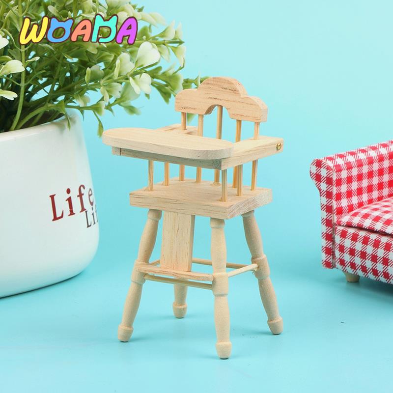 1:12 Dollhouse Kitchen Furniture Mini Dining Chair High Chair Baby Dining Chair Model Accessory For Doll House Decor Pretend Toy 1:12 Dollhouse Kitchen Furniture Mini Dining Chair High Chair Baby Dining Chair Model Accessory For Doll House Decor Pretend Toy