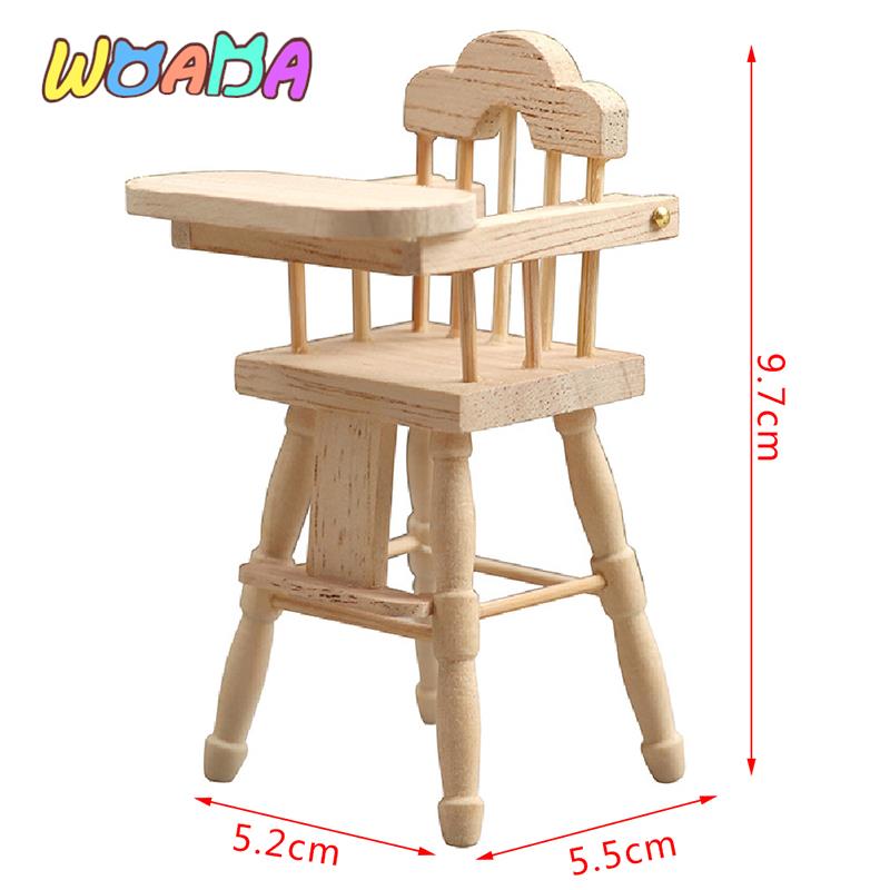 1:12 Dollhouse Kitchen Furniture Mini Dining Chair High Chair Baby Dining Chair Model Accessory For Doll House Decor Pretend Toy 1:12 Dollhouse Kitchen Furniture Mini Dining Chair High Chair Baby Dining Chair Model Accessory For Doll House Decor Pretend Toy